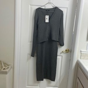 7 for all mankind bodycon dress and sweater